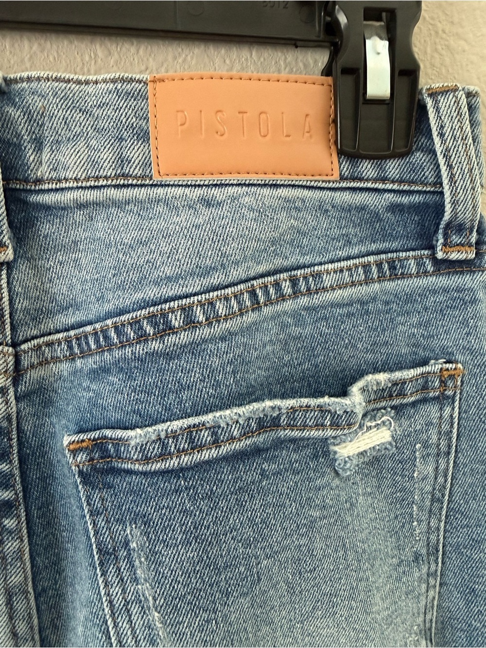 Pistola Light Blue High-Rise Distressed Women's Jeans 28 - Picture 5 of 7